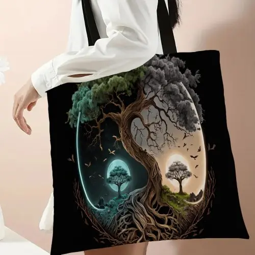 Image de Sac Écologique Motif Arbre de Vie Numérique