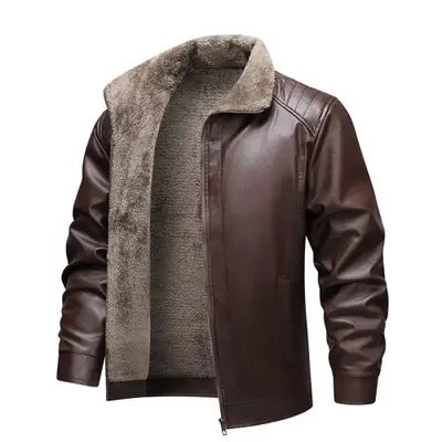 Image de Veste en Cuir Vintage Homme - Hiver & Automne