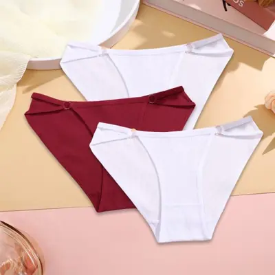 Image de Ensemble Lingerie Femme 3 Pièces en Coton Doux