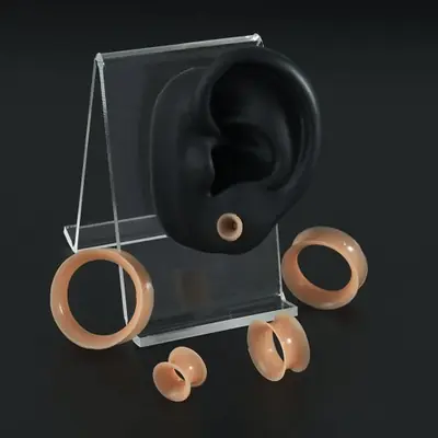 Image de Tunnels d'oreille flexibles fins - Extenseurs de lobe double évasé