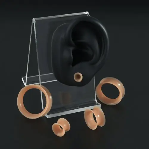 Image de Tunnels d'oreille flexibles fins - Extenseurs de lobe double évasé