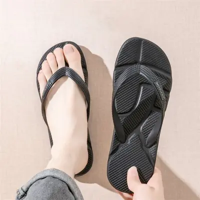 Image de Pantoufles Homme Noir - Confort & Style