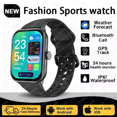 Image de Boxuxing Montre Connectée 5 - Écran AMOLED, Fréquence Cardiaque & GPS
