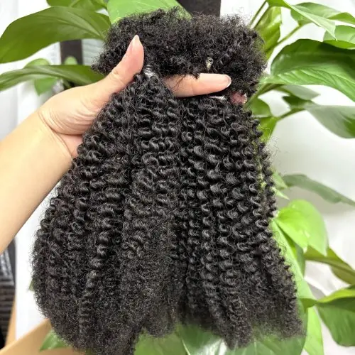 Image de Extensions de Cheveux Afro Crépus 16 Pouces - Sans Trame