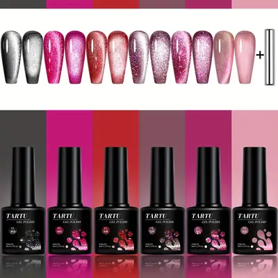 Image de Kit Vernis Gel Oeil de Chat 6 Couleurs - Brillant & Longue Tenue