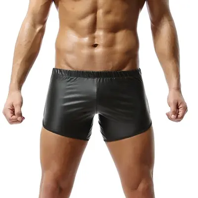 Image de Short de Sport Faux Cuir Brillant Homme