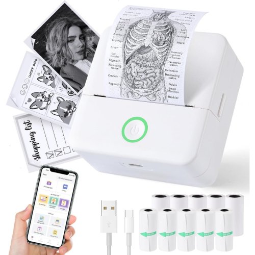 Afbeelding van Mini Thermische Printer – Draagbaar & Inktloos voor Kinderen