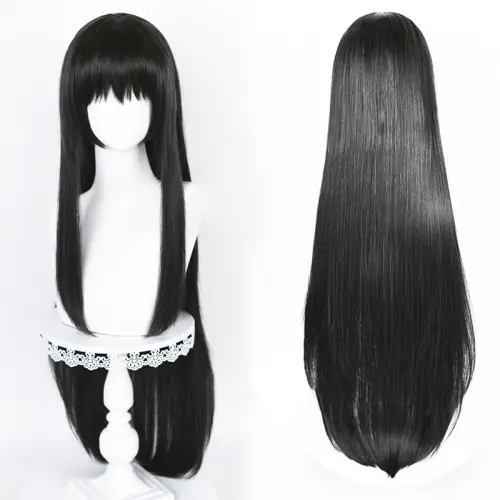 Image de Perruque Cosplay Akemi Homura - 90cm Noire Longue