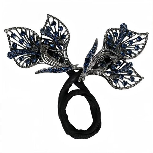 Afbeelding van 【Hot Sales�� Lichte Luxe Haaraccessoires Zirkoon Glanzend Krultang Vlinder Elegante Bloemen Luie Twist Clip Haar Magie
