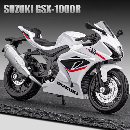 Bild von 1:18 HAYABUSA GSX1000R R1 Motorrad Spielzeug Legierung Körper Gummi Reifen CBR1000RR Stoßdämpfung Modell Auto Modelle Junge Dekorative Artikel