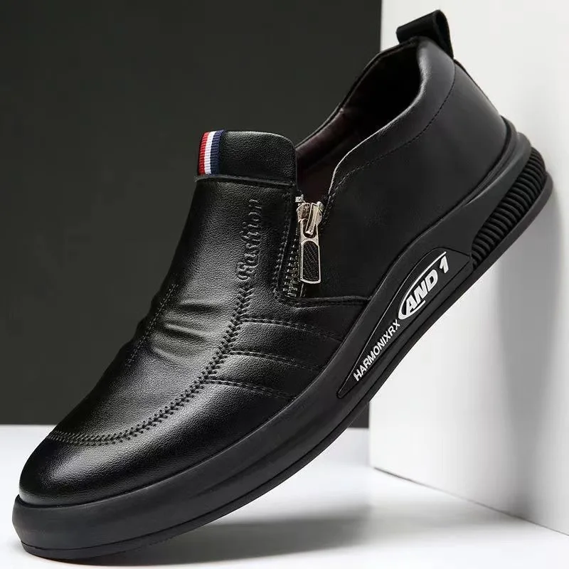Image of Men's Casual Leather Loafers – Comfortable Slip-On Moccasins for Business and Everyday Wear