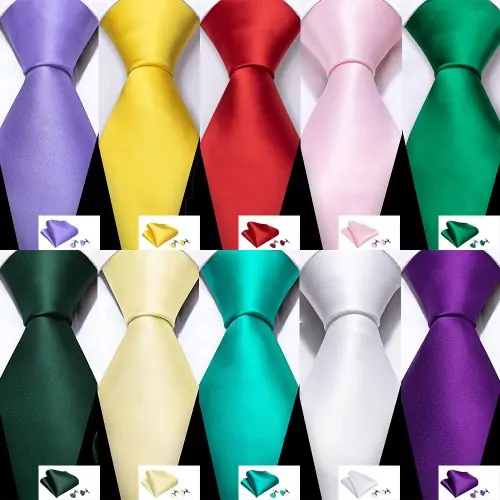 Image de Cravates Hommes - 100 Couleurs Soie Pure