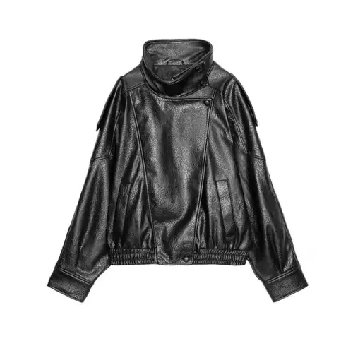 Image de Veste Courte en Faux Cuir Femme - Chic & Chaud