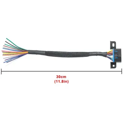 Image de Câble OBD2 16 Broches - Extension 10-30 cm pour Diagnostic Auto