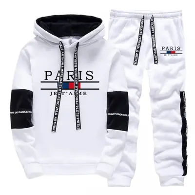 Image de Ensemble Joggers Homme Noir & Blanc - Style Athleisure US Coréen