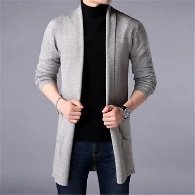 Image de Cardigan Homme Tricoté Mince - Style Élégant & Confortable