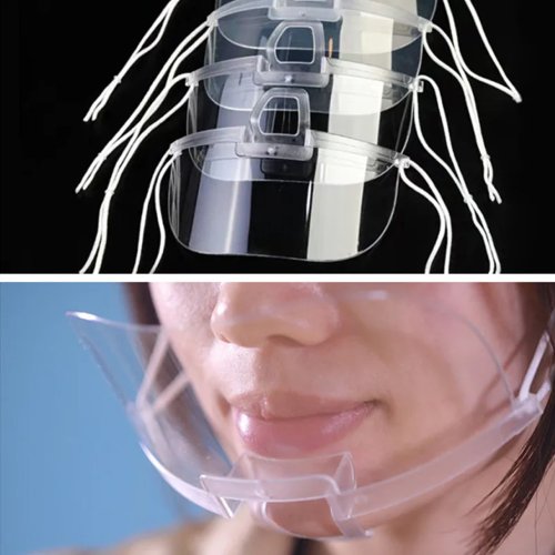 Immagine di Maschera Faciale Trasparente Antiappannamento - 10 Pezzi