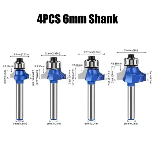 4Pcs 6mm tige