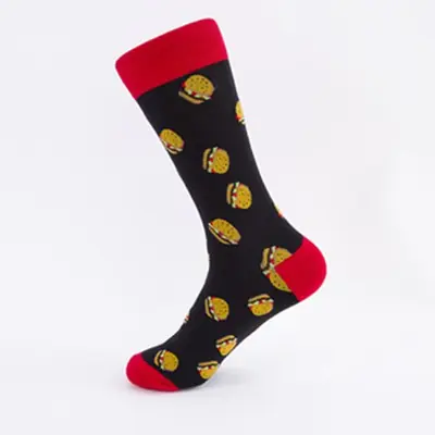 Image de Chaussettes Homme Cartoon Bière & Burger - Grande Taille