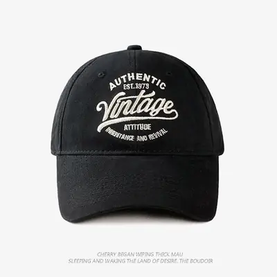 Image de Casquette Vintage Coréenne - Style Décontracté & Protection Solaire