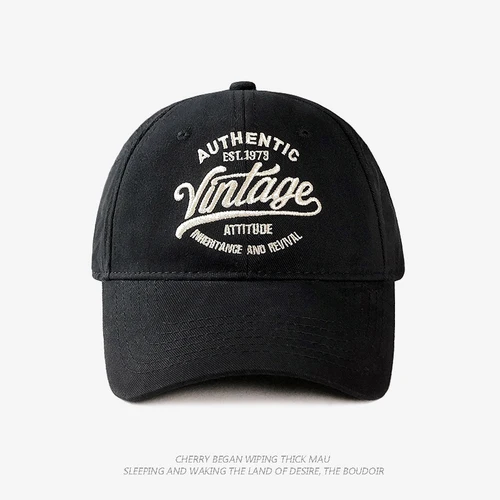 Imagen de Gorras de béisbol bordadas Vintage coreanas para hombres y mujeres, protector solar al aire libre, s...