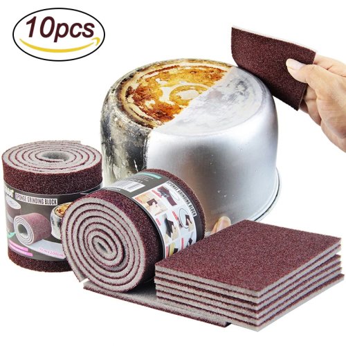 Image of Eco-Friendly Natural Magic Sponge Eraser for Kitchen Cleaning – Non-Toxic, Biodegradable Dish & Pan Scrubber for Sustainable Household Use