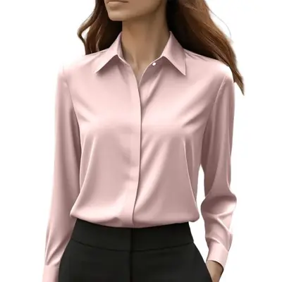 Image de Chemise Femme Élégante Manches Longues - 10 Couleurs