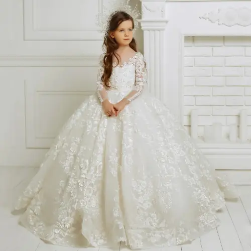 Image de Robes de Demoiselle d'Honneur Blanches Luxueuses