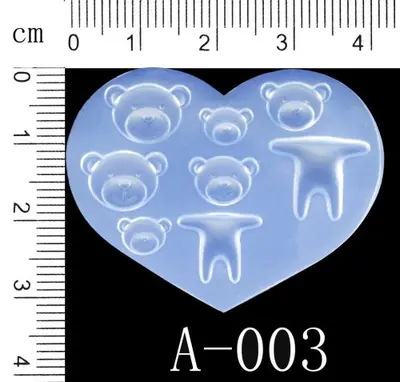 Image de Moule Silicone Fleurs Coeur Étoile - Création de Bijoux DIY