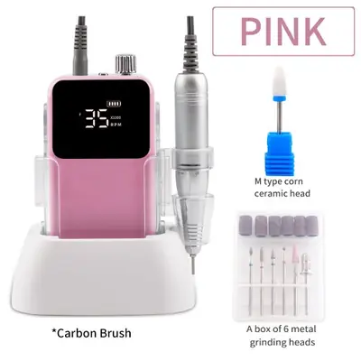 Image de Perceuse à Ongles Rechargeable 35000 RPM - Manucure & Pédicure Professionnelle