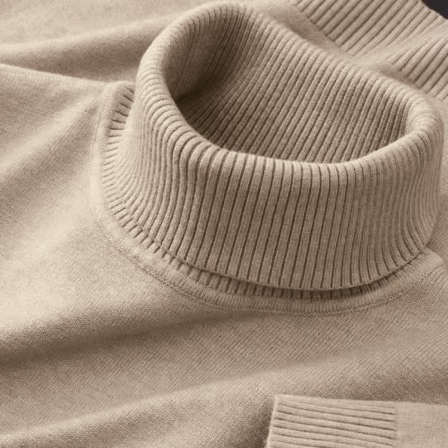 Afbeelding van Nieuwe heren gebreide truien effen kleur coltrui ademende truien warm outdoor basic streetwear herfst zakelijke tops