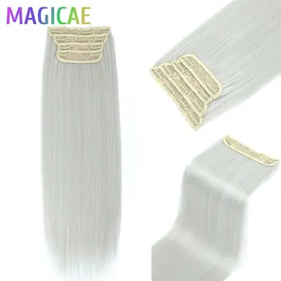 Image de Extensions de Cheveux Synthétiques 26 pouces - Blonde Ombré Soyeux