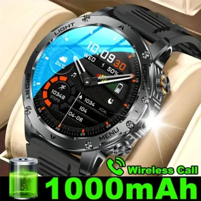 Image de Montre Connectée Homme 1.7" - Écran Grand, Bluetooth, Étanche IP68