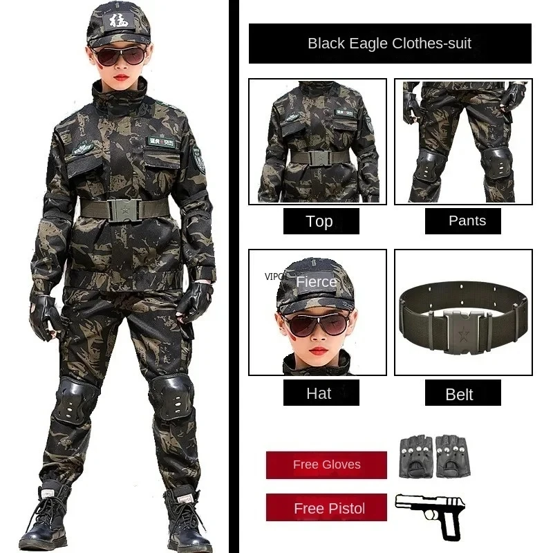 Image de Costume Militaire Camouflage pour Enfants et Adultes