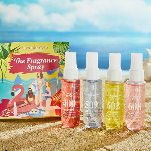 Immagine di Set di Profumo Naturale 4 Pezzi – Fragranza Fresca e Duratura per Capelli e Corpo, Spray Senza Alcool, Ideale come Regalo per Ragazze