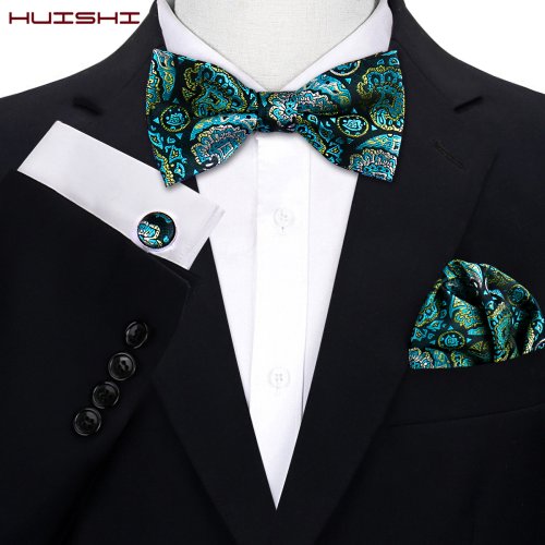 Bild von Eleganter Herren-Fliegen-Set mit Seiden-Jacquard-Muster