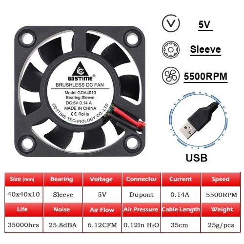 5V custodia USB