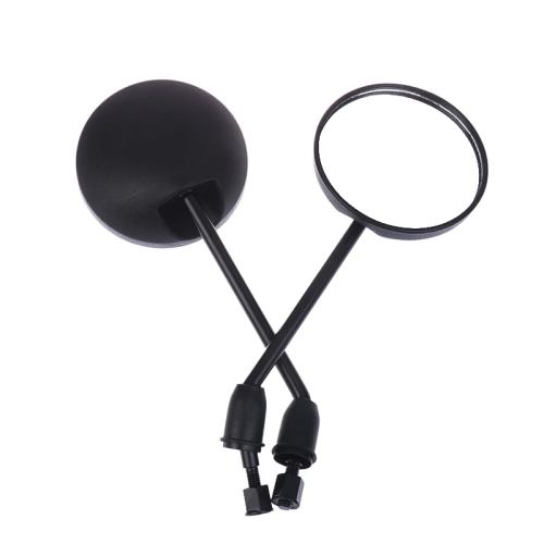 Image of Universal 8mm Round ABS Rearview Mirrors for Motorcycle, Scooter, E-Bike, Cafe Racer – Adjustable HD Vision Side Mirrors with Retro Design