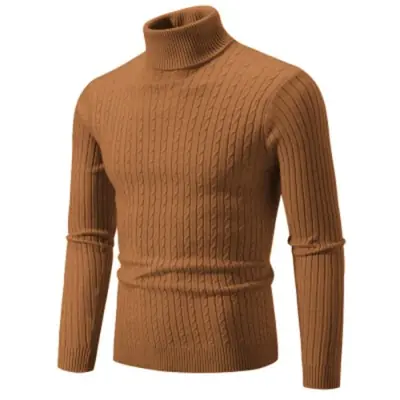 Pull Col Roulé Homme - Laine Chaude & Confortable
