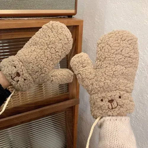 Image de Gants en Peluche Doux et Chauds pour Femmes et Filles