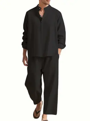 Image de Tenue de plage homme - Chemise + Pantalon à manches longues