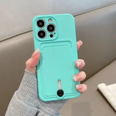 Image de Coque pour iPhone avec Porte-Carte - Protection Souple & Pratique