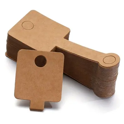 Image de Cartes Adhésives Kraft pour Bijoux - 50 pcs