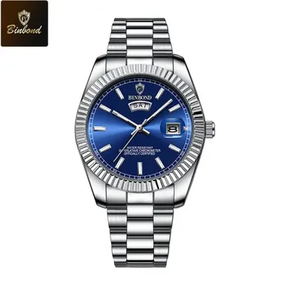 Image de Montre Homme Sport Luxe Étanche Lumineuse Acier Inoxydable
