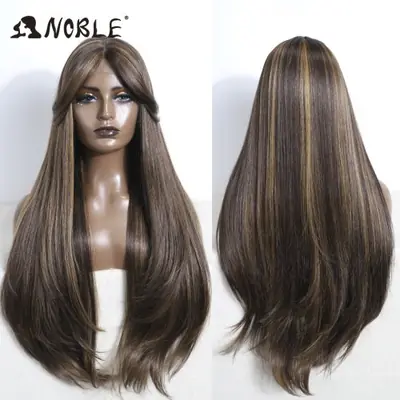 Image de Perruque Dentelle Ombre Blonde - Synthétique Résistant à la Chaleur