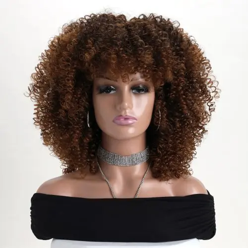 Image de Perruque Afro Bouclée 16" - Synthétique Doux & Naturel