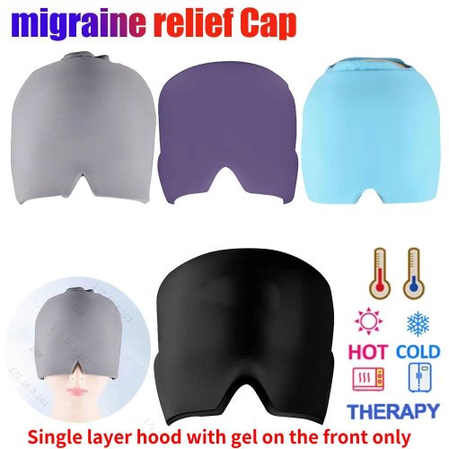 Bild von Relief Kopf bedeckung Migräne Relief Kappe Gel Eis kappe kalte Kompresse Therapie Kappe Eiskopf Wrap Pack Augen maske zur Druck linderung Schmerzen