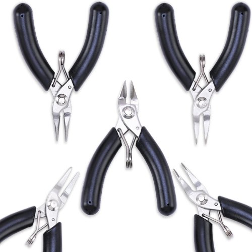 Imagen de Alicates de acero inoxidable, herramientas para hacer joyas, cortador de alambre para reparación de joyas, envoltura de alambre, manualidades, suministros para hacer joyas
