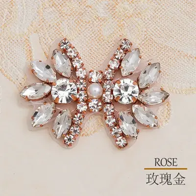 Image de Nœud Cristal Mariée - Applique Strass pour Robe de Mariage