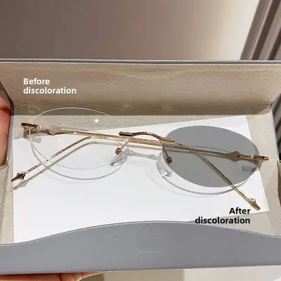 Lunettes Photochromiques Ovales Sans Cadre - Style & Vision